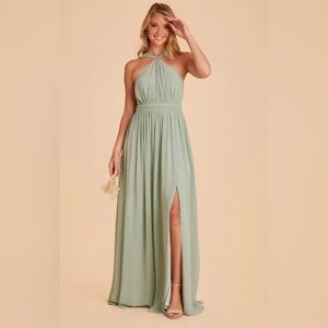 Formal Sage Chiffon Gown